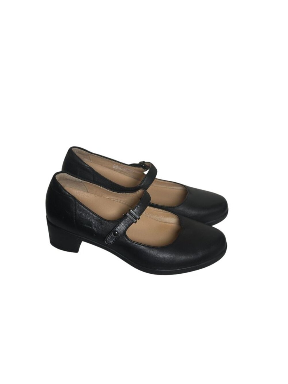 Dansko Black Leather Upper Mary Jane Comfort Shoes Arch Support Size 39 Low Heel